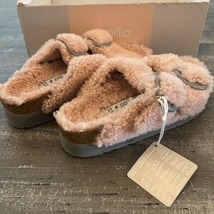 NWT/NIB Birkenstock Arizona Papillio Big Buckle Platform Teddy size: 37 & 41